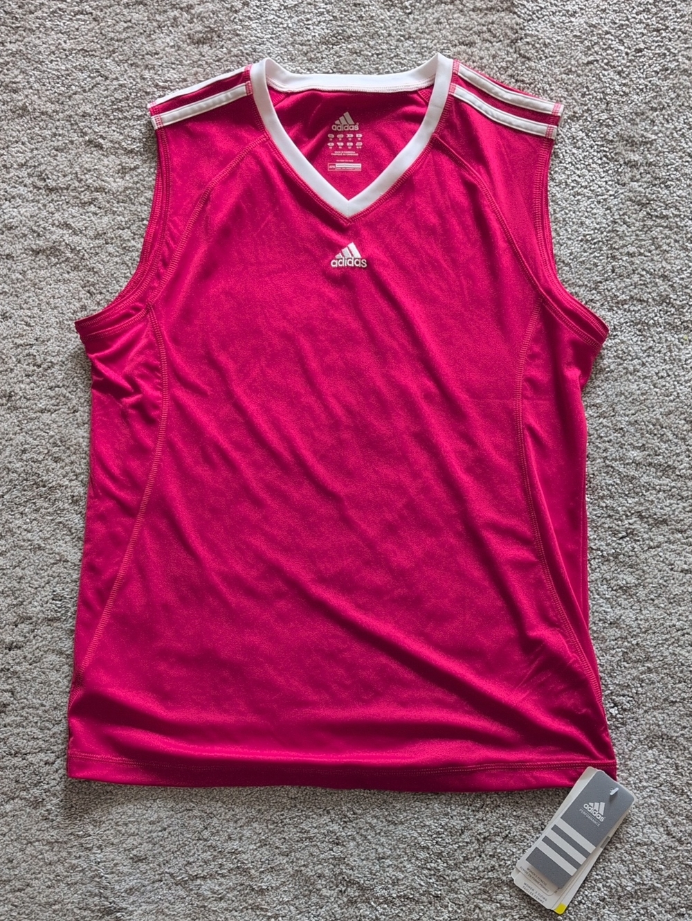 NWT Adidas Red Sleeveless Workout Top Size Medium
